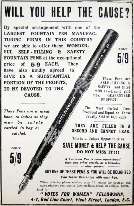 Framed Print : Votes for Women Fountain Pen Framed Print : Votes for Women Fountain Pen