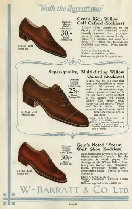 Framed Print : W Barratt & Co Ltd shoe catalogue, shoes