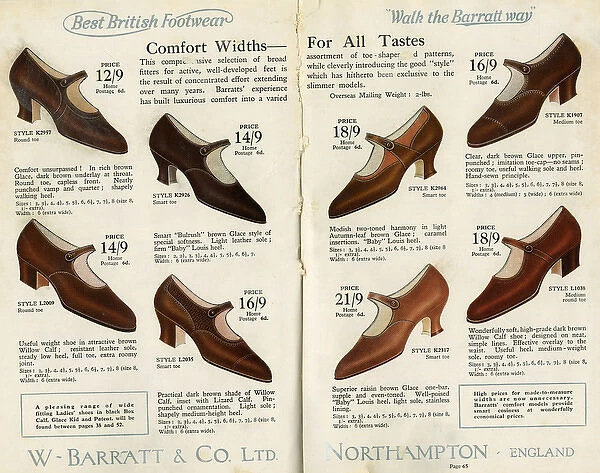 W Barratt & Co Ltd shoe catalogue, shoes