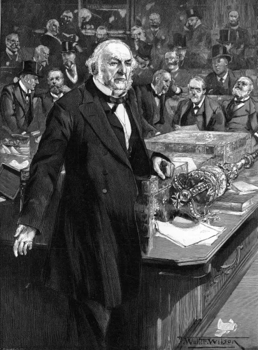 Framed Print : W. E. Gladstone in the House of Commons, 1894 Framed Print : W. E. Gladstone in the House of Commons, 1894