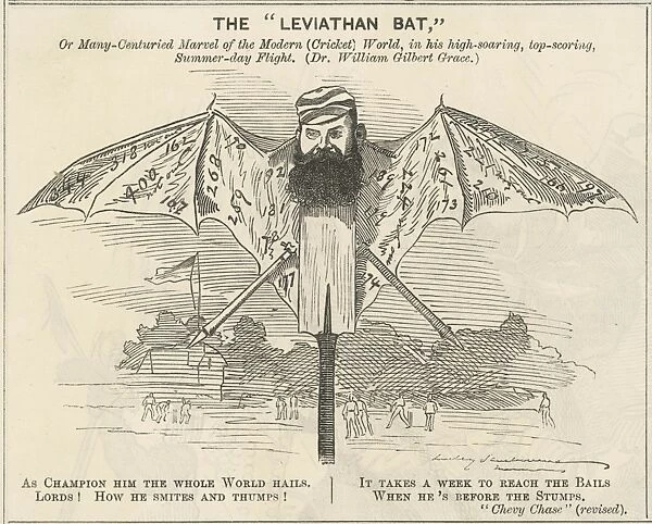 W. G. Grace as a Giant Bat