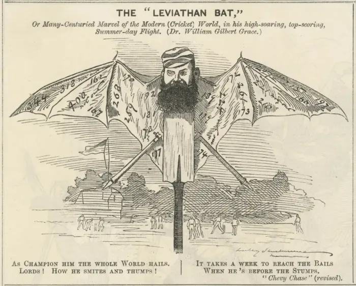 Framed Print : W. G. Grace as a Giant Bat Framed Print : W. G. Grace as a Giant Bat