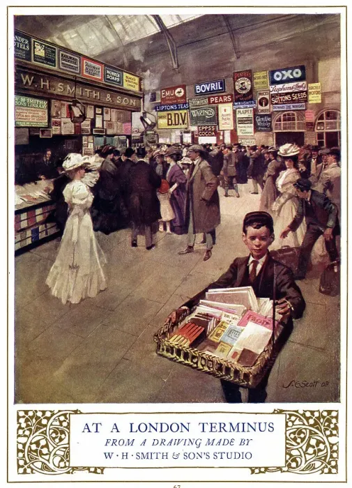 Framed Print : W H Smith & Son, news stand, London Railway Terminus Framed Print : W H Smith & Son, news stand, London Railway Terminus