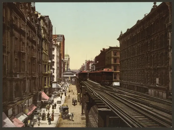 Framed Print : Wabash Avenue north from Adams Street, Chicago Framed Print : Wabash Avenue north from Adams Street, Chicago