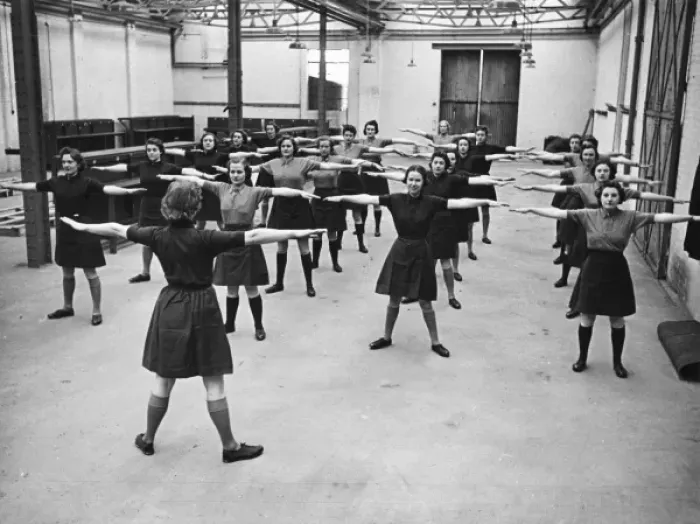 Framed Print : WaF WWII. WaF fitness training during World War II Framed Print : WaF WWII. WaF fitness training during World War II
