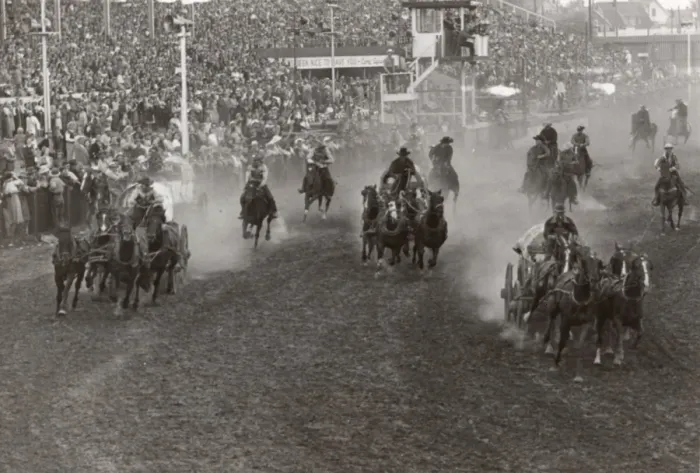 Framed Print : Wagon Raceing at a rodeo Framed Print : Wagon Raceing at a rodeo