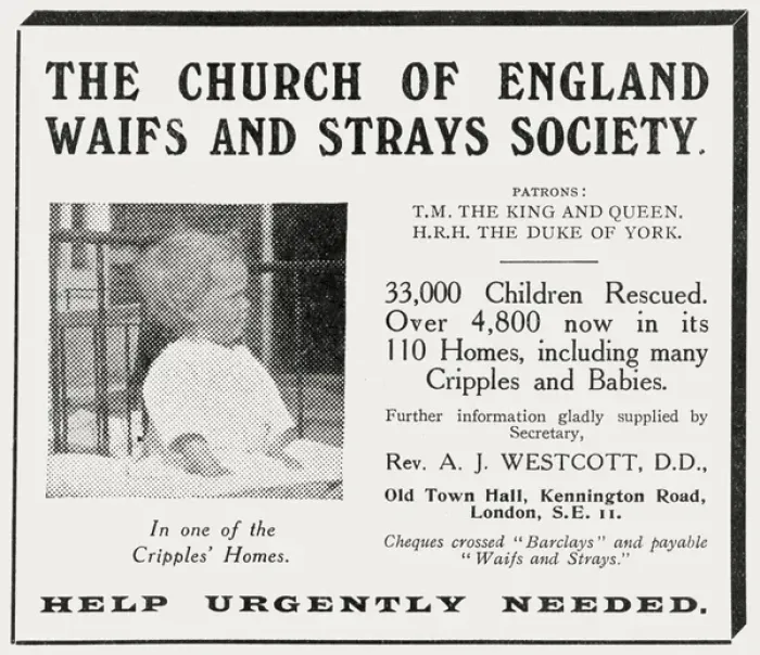 Framed Print : Waifs and Strays Society Adverstisement Framed Print : Waifs and Strays Society Adverstisement