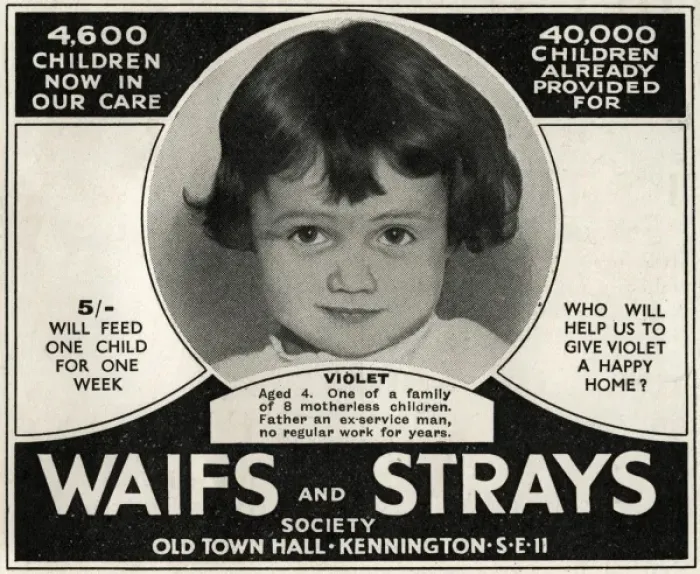 Framed Print : Waifs and Strays Society appeal advertisement Framed Print : Waifs and Strays Society appeal advertisement