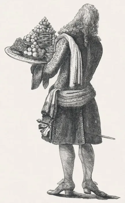 Framed Print : Waiter with Pastries Framed Print : Waiter with Pastries