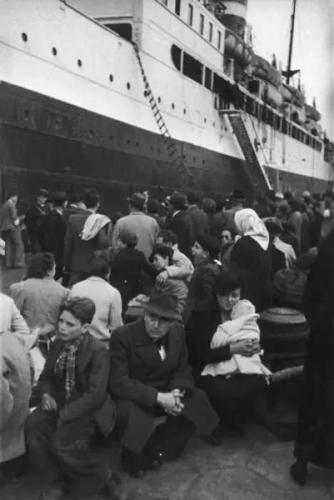 Framed Print : Waiting refugees WWII Framed Print : Waiting refugees WWII