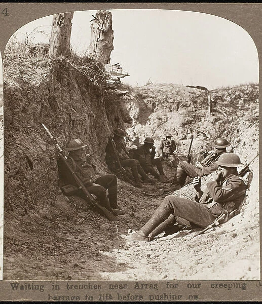 Waiting in Trenches Wwi