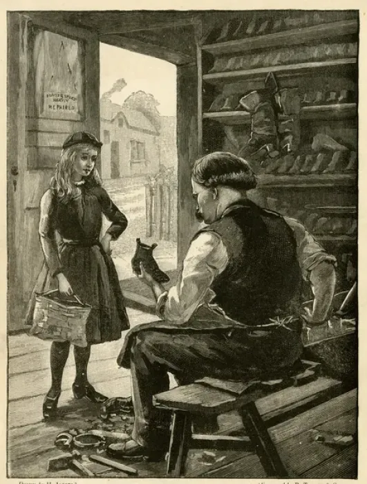 Framed Print : Waiting for the Verdict -- at the cobbler s Framed Print : Waiting for the Verdict -- at the cobbler s