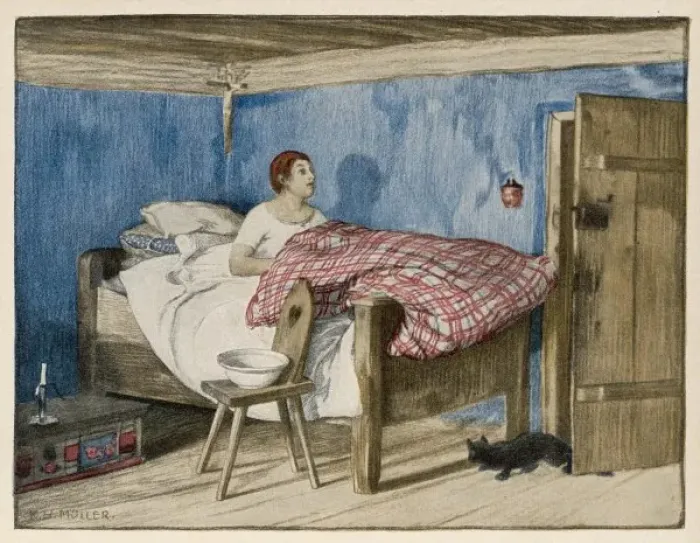 Framed Print : WAKING UP / 1907 Framed Print : WAKING UP / 1907