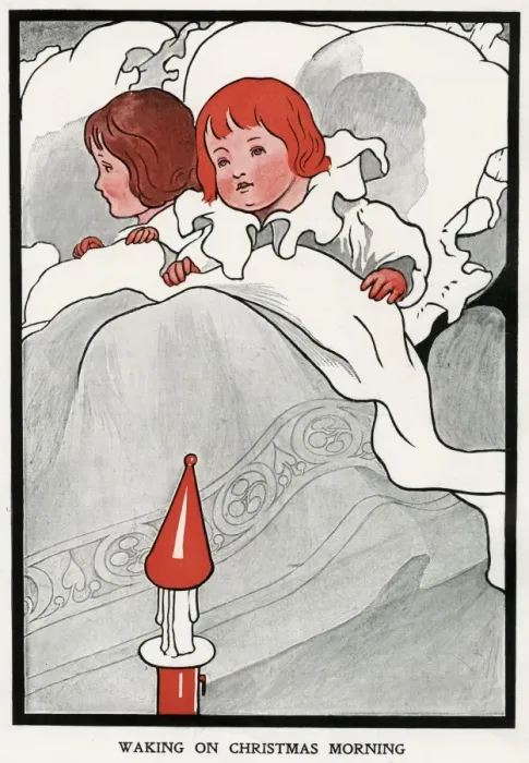 Framed Print : Waking on Christmas Morning by Charles Robinson Framed Print : Waking on Christmas Morning by Charles Robinson