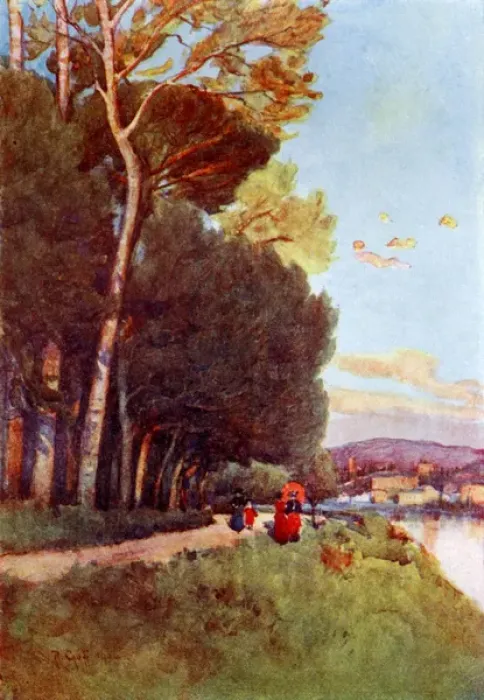 Framed Print : A walk along the river in the Cascine, toward San Miniato Framed Print : A walk along the river in the Cascine, toward San Miniato