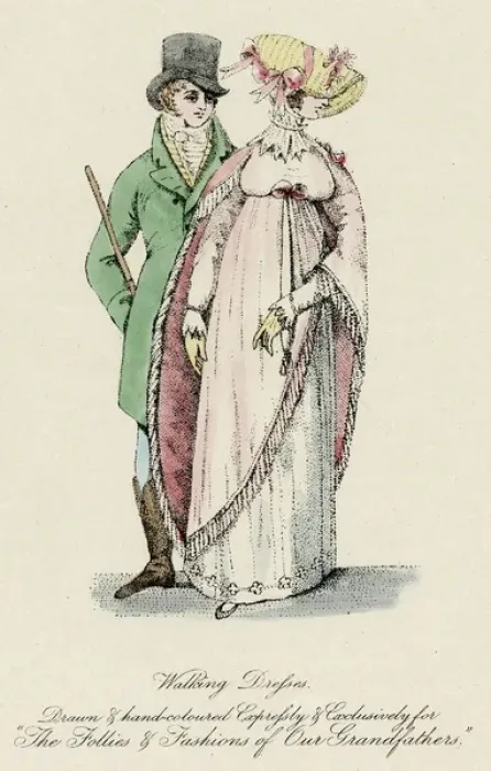 Framed Print : Walking dress 1807 Framed Print : Walking dress 1807