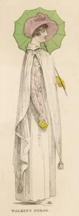 Framed Print : Walking Dress 1807 Framed Print : Walking Dress 1807