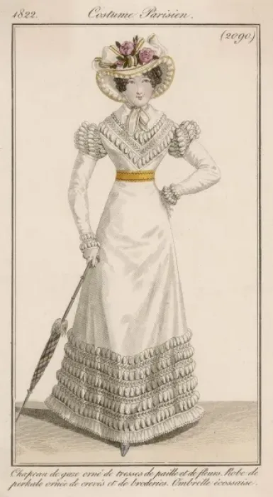 Framed Print : Walking Dress 1822 Framed Print : Walking Dress 1822