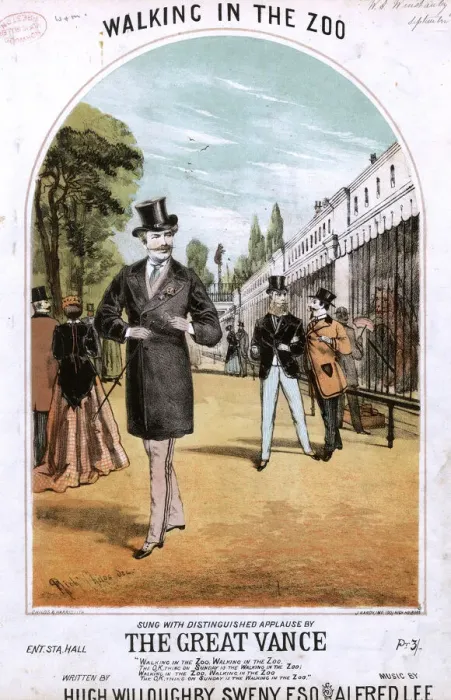 Framed Print : Walking in the Zoo by Hugh Willoughby Sweny Framed Print : Walking in the Zoo by Hugh Willoughby Sweny