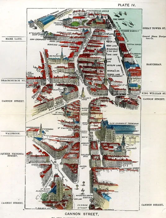 Framed Print : Walks of London - Cannon Streetfrom Mansion House To Tower