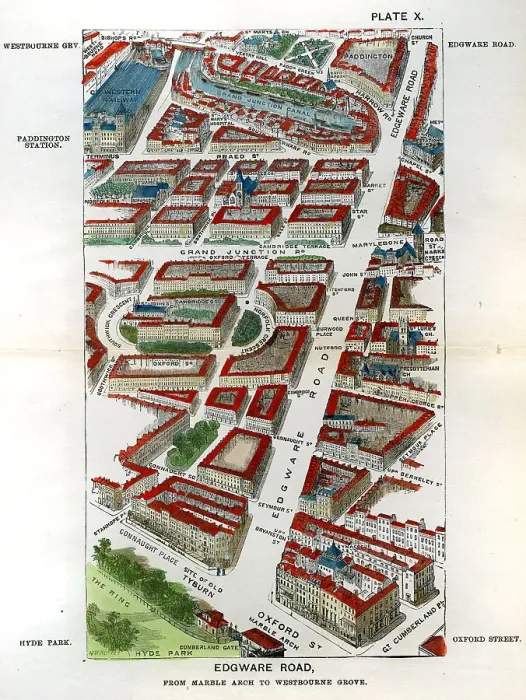 Framed Print : Walks of London - Edgeware Road From Marble Arch ? Framed Print : Walks of London - Edgeware Road From Marble Arch ?