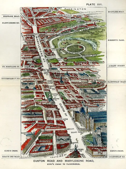 Framed Print : Walks of London - Euston Road and Marylebone Road ? Framed Print : Walks of London - Euston Road and Marylebone Road ?
