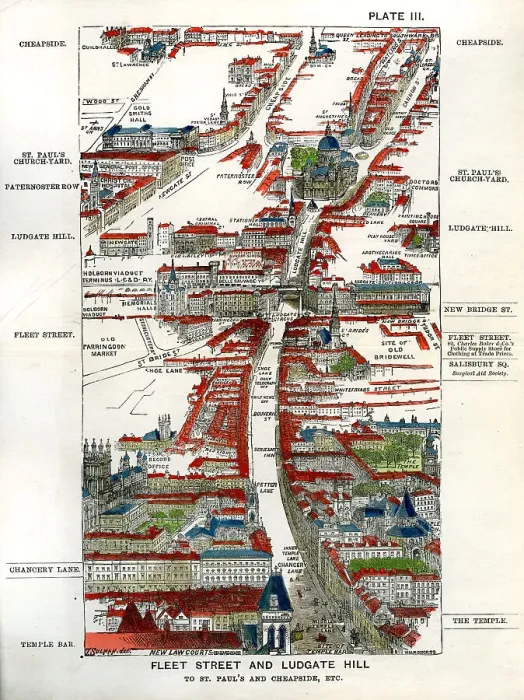 Framed Print : Walks of London - Fleet Street And Ludgate Hill ? Framed Print : Walks of London - Fleet Street And Ludgate Hill ?