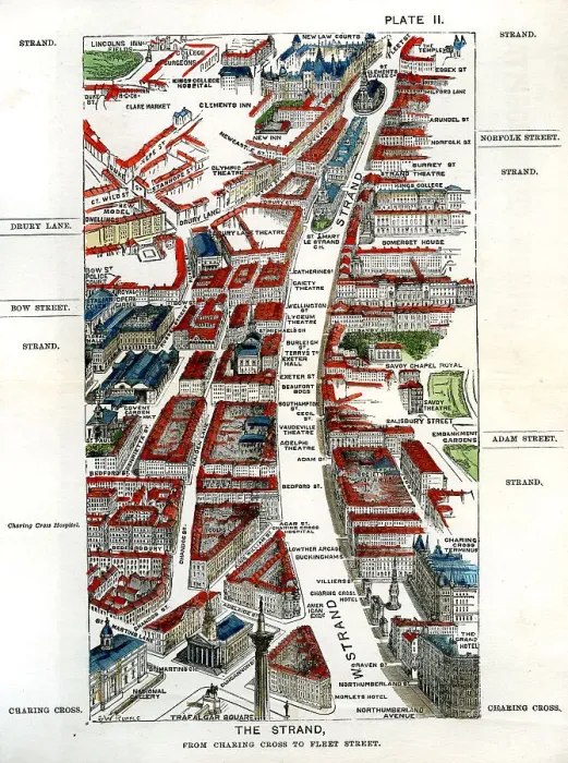 Framed Print : Walks of London - The Strand From Charing Cross ? Framed Print : Walks of London - The Strand From Charing Cross ?
