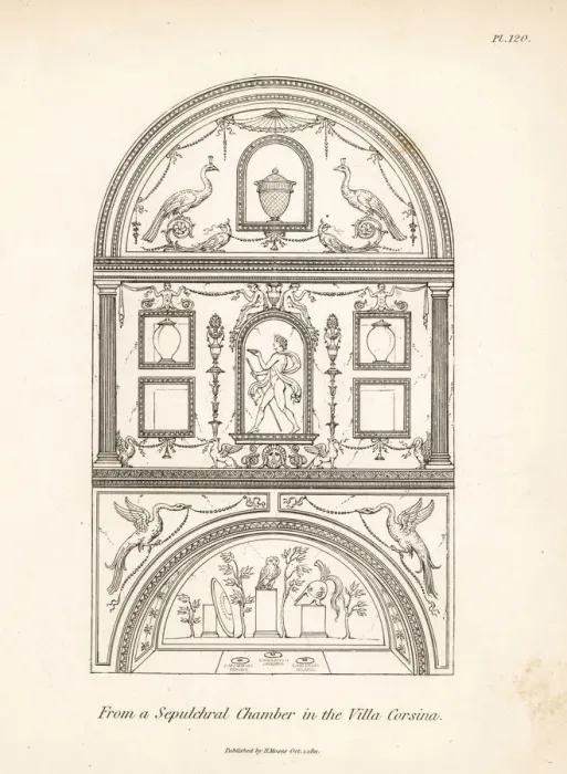 Framed Print : Wall of funeral urns in alcoves in a sepulchral Framed Print : Wall of funeral urns in alcoves in a sepulchral
