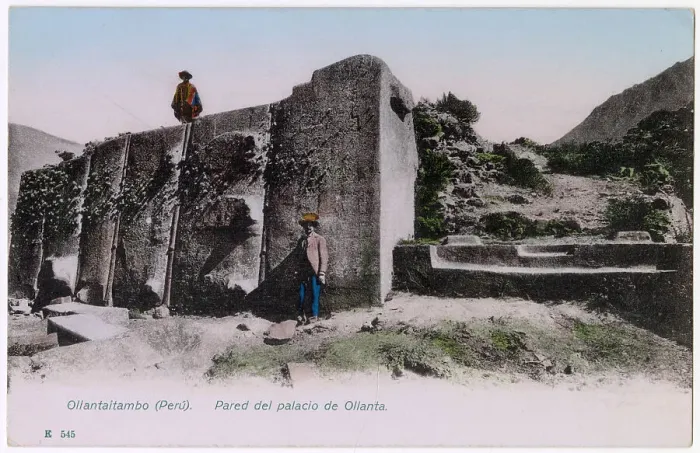 Framed Print : Wall of the Six Monoliths, Ollanta Palace, Ollantaytambo, Inca archaeological site in Peru, South America Date: circa 1905 Framed Print : Wall of the Six Monoliths, Ollanta Palace, Ollantaytambo, Inca archaeological site in Peru, South America Date: circa 1905