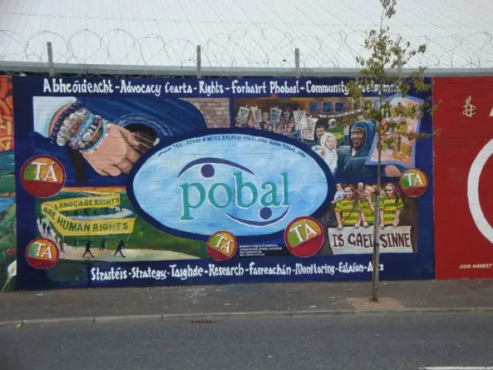 Framed Print : Wall mural of Human Rights at Belfast
