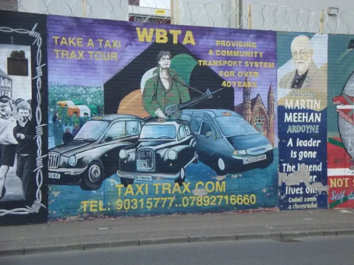 Framed Print : Wall mural of WBTA at Belfast Framed Print : Wall mural of WBTA at Belfast