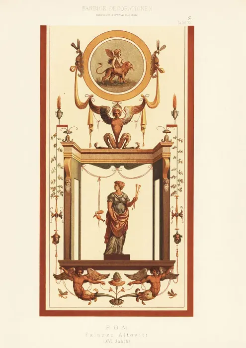 Framed Print : Wall painting in the Altoviti Palace, Rome, 16th century Framed Print : Wall painting in the Altoviti Palace, Rome, 16th century