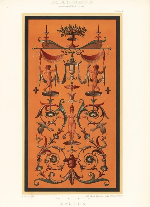 Framed Print : Wall panel from the Ducal Palace, Mantua, 16th century Framed Print : Wall panel from the Ducal Palace, Mantua, 16th century