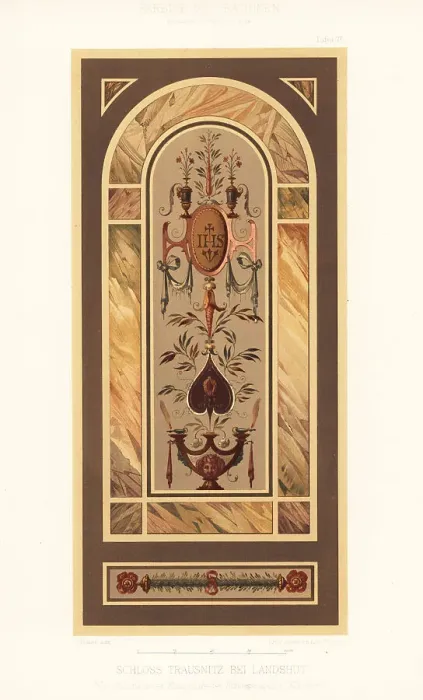 Framed Print : Wall panel in Trausnitz Castle, Landshut, Germany, 16th century Framed Print : Wall panel in Trausnitz Castle, Landshut, Germany, 16th century