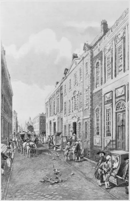 Framed Print : Wall Street in 1789 Framed Print : Wall Street in 1789