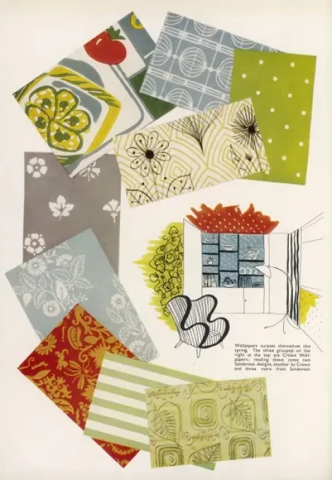 Framed Print : Wallpaper, 1954 Framed Print : Wallpaper, 1954