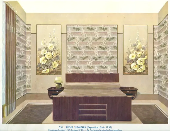 Framed Print : Wallpaper designs shown in a sample interior Framed Print : Wallpaper designs shown in a sample interior