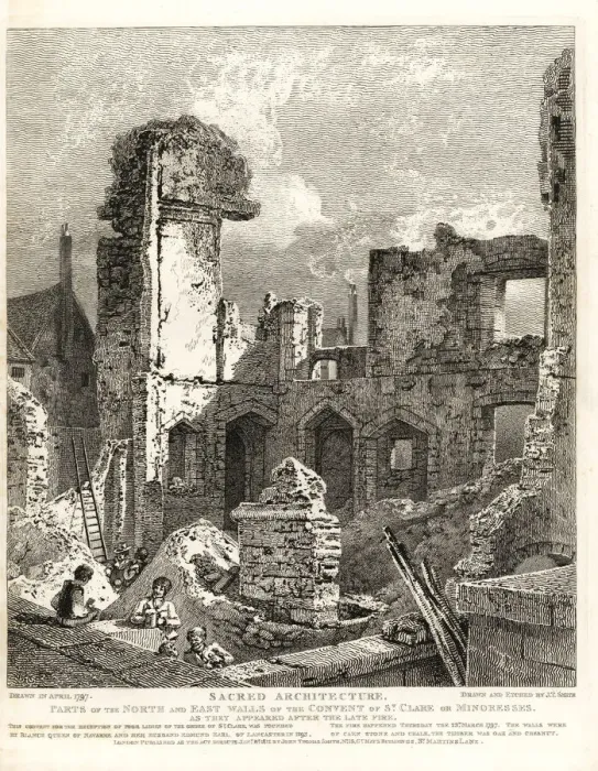 Framed Print : Walls of the Convent of St. Clare or Minoresses, 1797 Framed Print : Walls of the Convent of St. Clare or Minoresses, 1797
