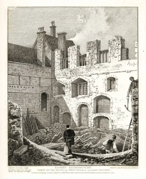 Framed Print : Walls of the Convent of St. Clare or Minoresses, 1797 Framed Print : Walls of the Convent of St. Clare or Minoresses, 1797