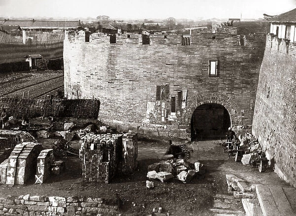 The walls of Shanghai, China, 1870s