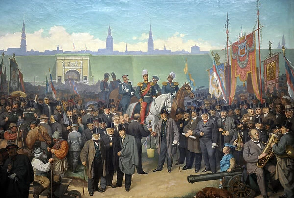 Walls start demolition. Ceremony Riga City, November 15, 185