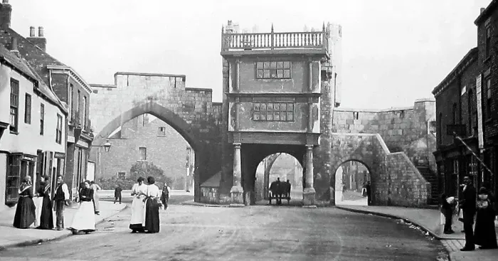 Framed Print : Walmgate Bar 1895 York Framed Print : Walmgate Bar 1895 York