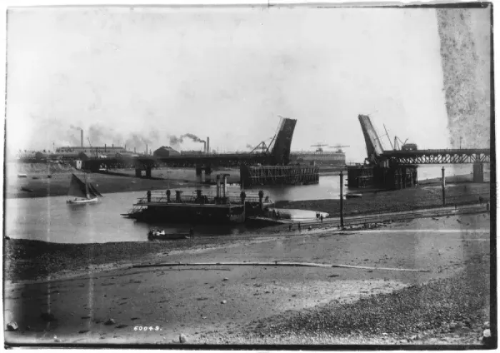 Framed Print : Walney Bridge 1908 Framed Print : Walney Bridge 1908