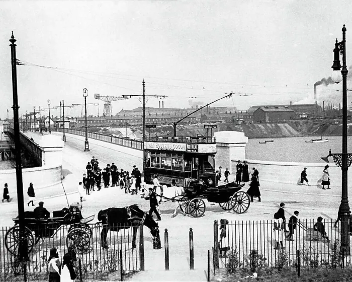 Framed Print : Walney Bridge Barrow in Furness Edwardian period Framed Print : Walney Bridge Barrow in Furness Edwardian period