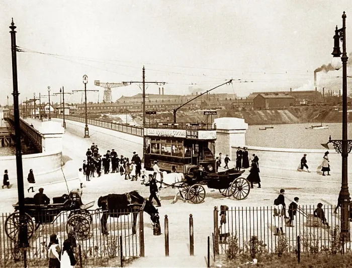 Framed Print : Walney Bridge, Barrow-in-Furness, early 1900s Framed Print : Walney Bridge, Barrow-in-Furness, early 1900s