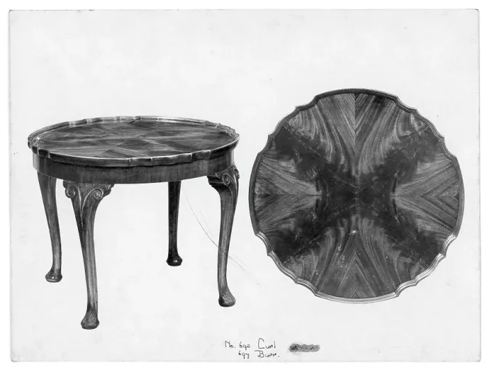Framed Print : Walnut circular table Framed Print : Walnut circular table