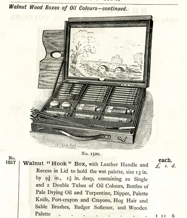 Framed Print : Walnut Wood Box of Oil Colours Framed Print : Walnut Wood Box of Oil Colours