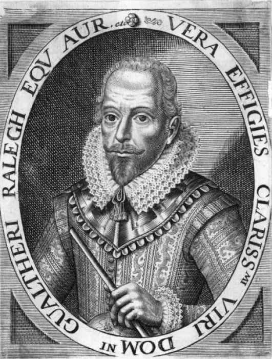 Framed Print : Walter Raleigh / Anon Oval Framed Print : Walter Raleigh / Anon Oval