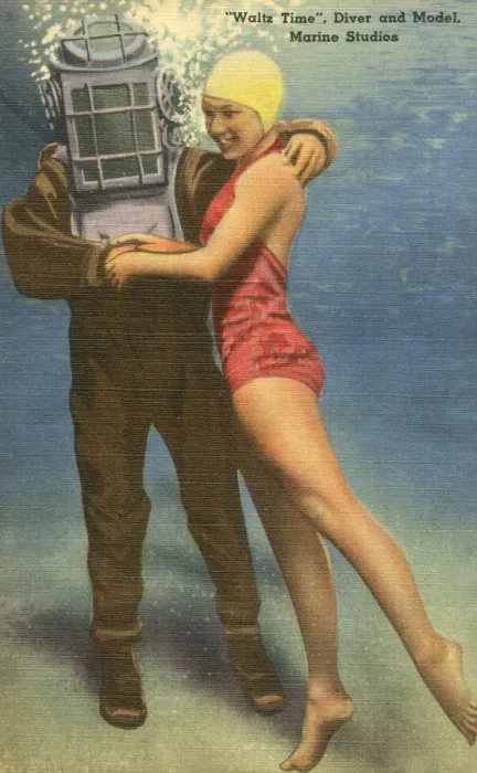Framed Print : Waltz Time - Diver and Model - Marine Studios, Florida, USA Framed Print : Waltz Time - Diver and Model - Marine Studios, Florida, USA